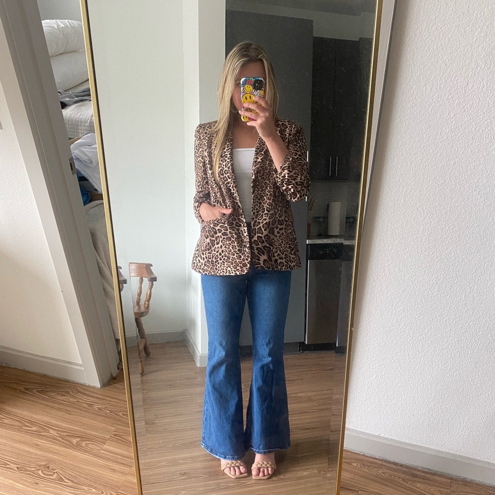 Leopard Print Slate and Willow Blazer